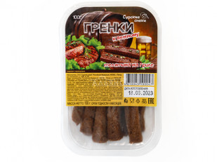 Оленина вяленая (строганина): Сурские гренки Телятина на гриле (100 гр)